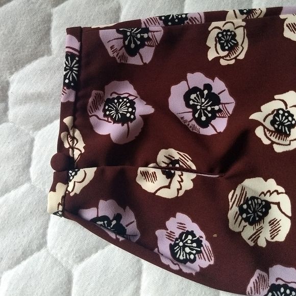 LOFT Purple Floral Patterned Dress - Picture 3 of 6